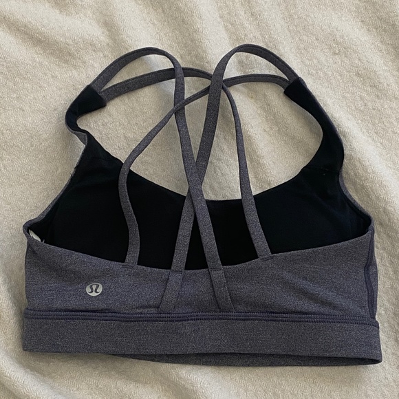 lululemon athletica Other - NEW Lululemon Athletica Heather Blue Yoga Sports Energy Bra - Size 4